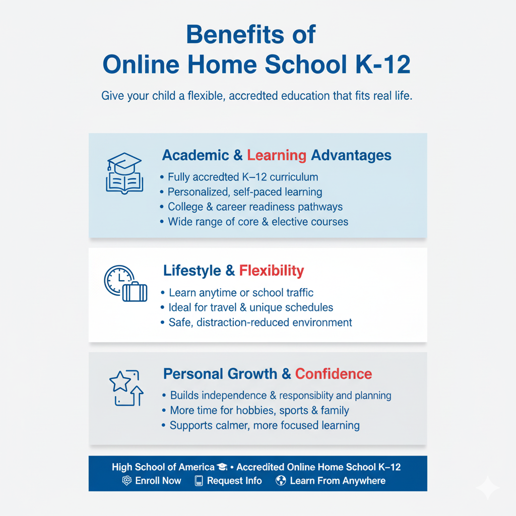 Benefits of Online Home School K-12