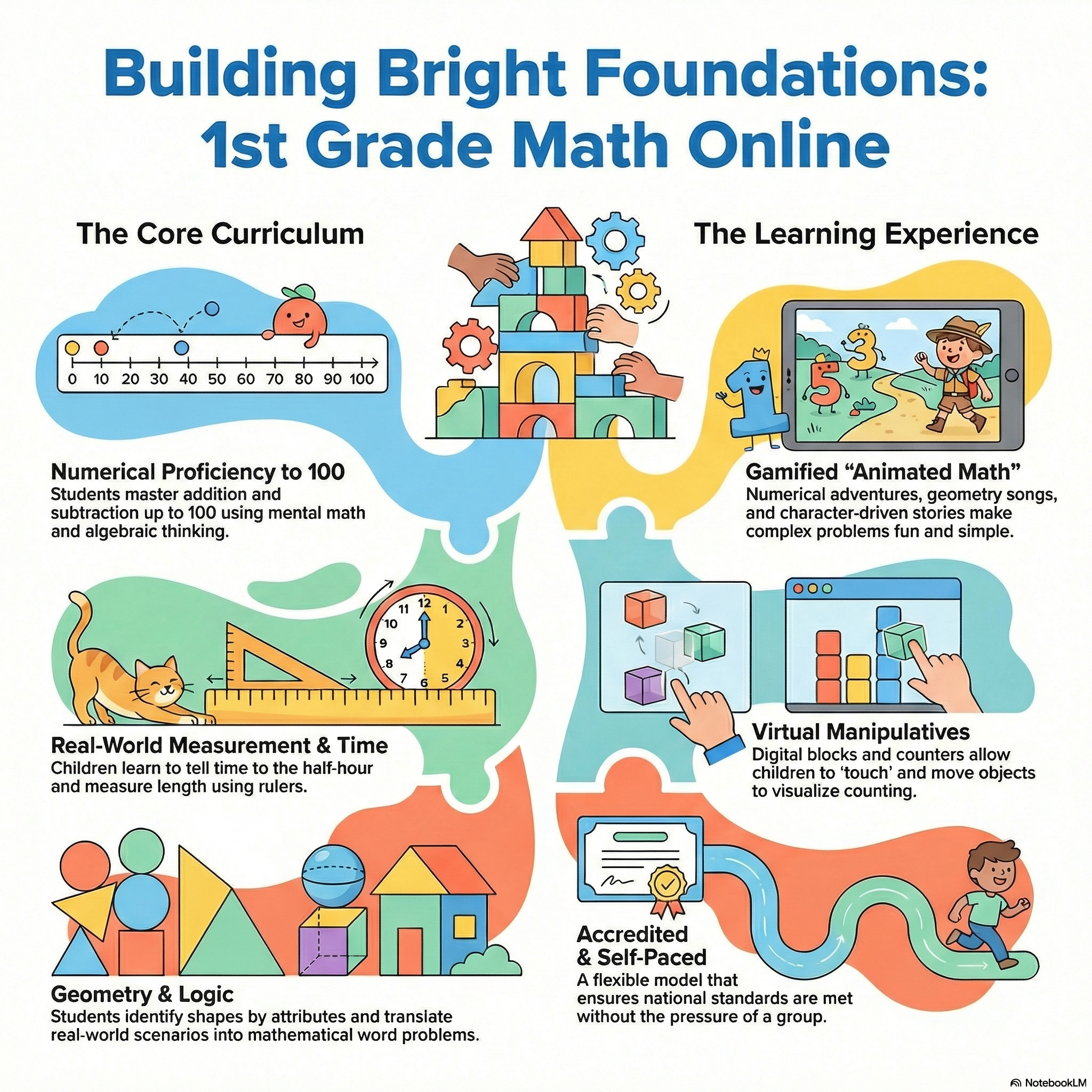 1st Grade Math Course Infographic