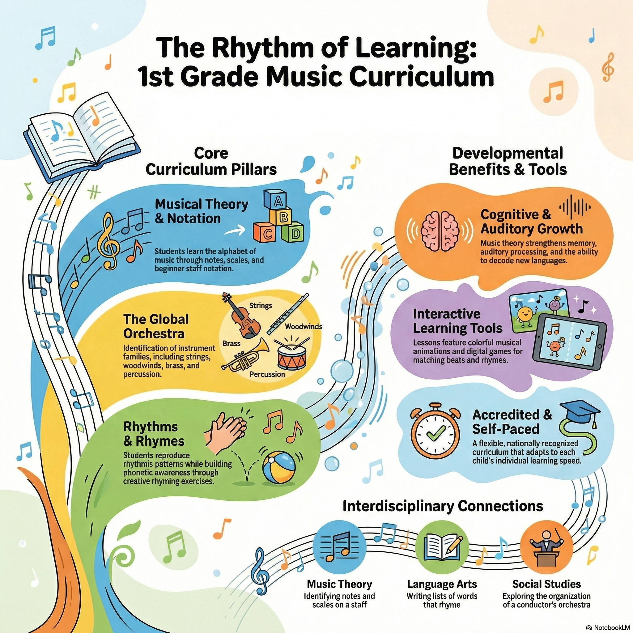 1st Grade Music Course Infographic