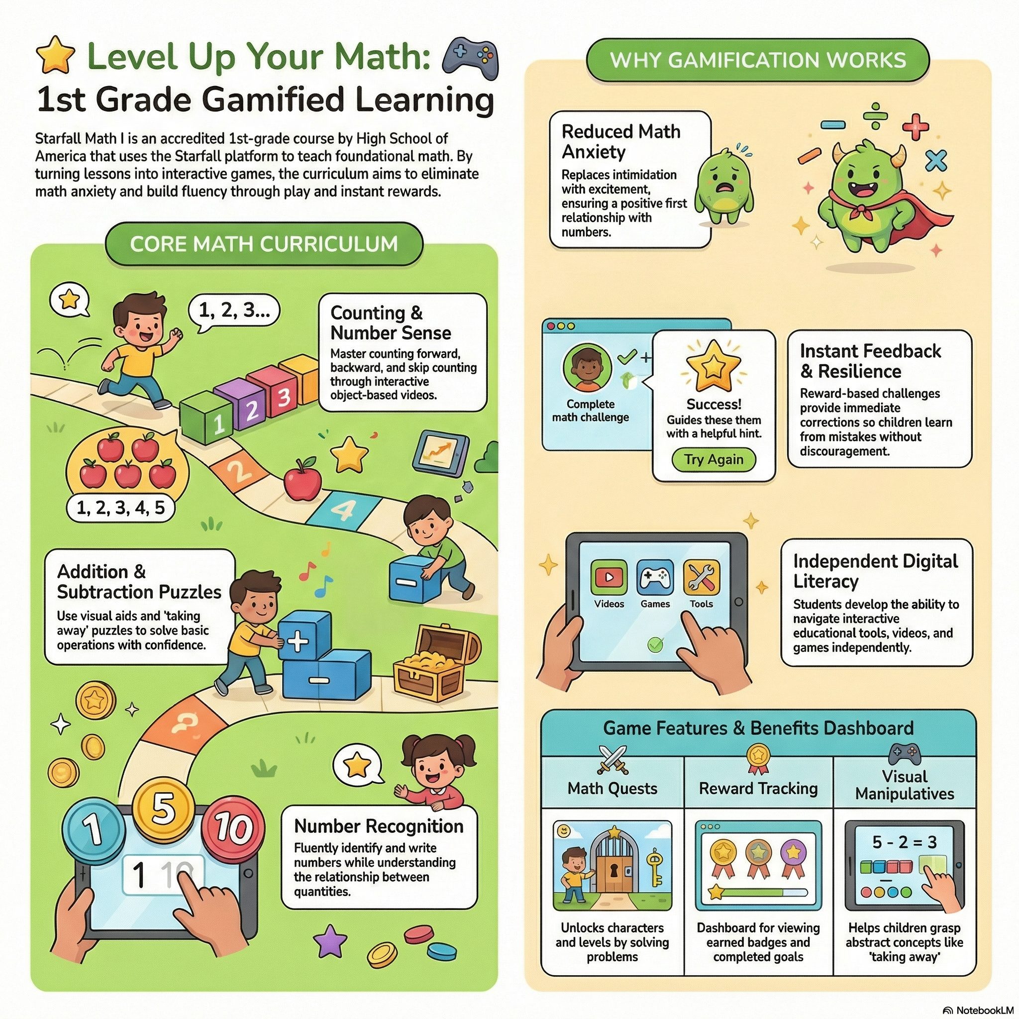 Starfall Math Course Infographic