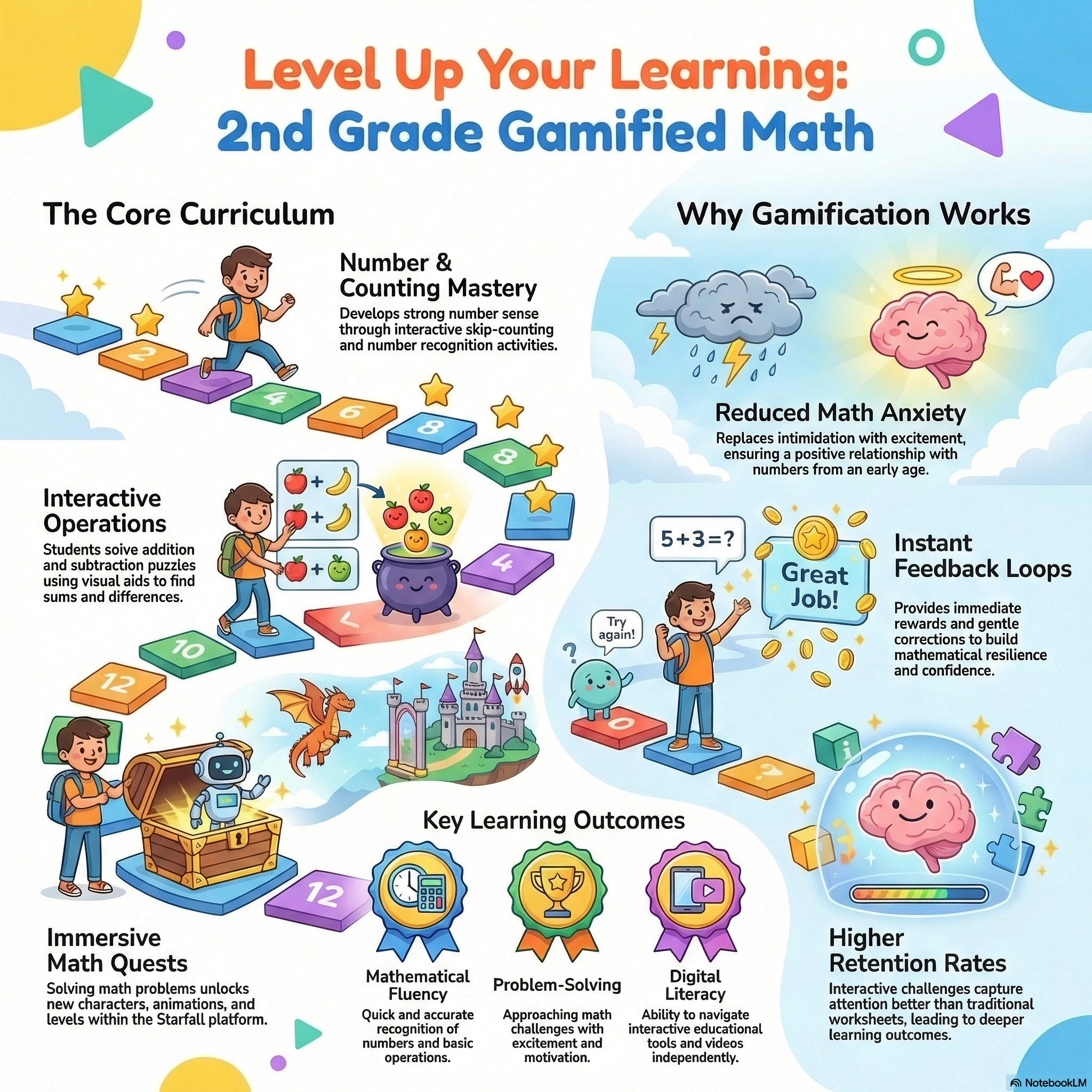 Starfall Math Course Infographic