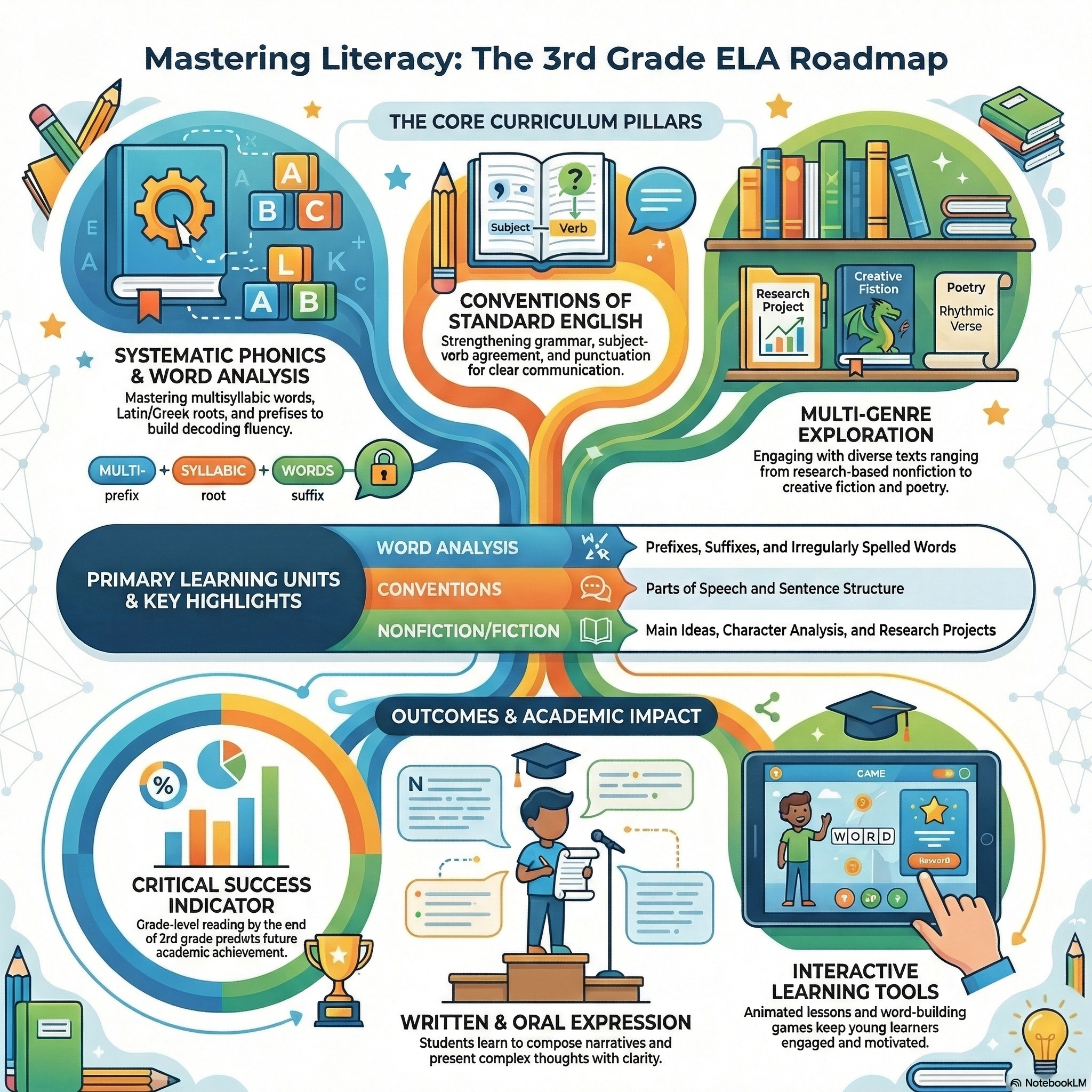 3rd Grade English Course Infographic