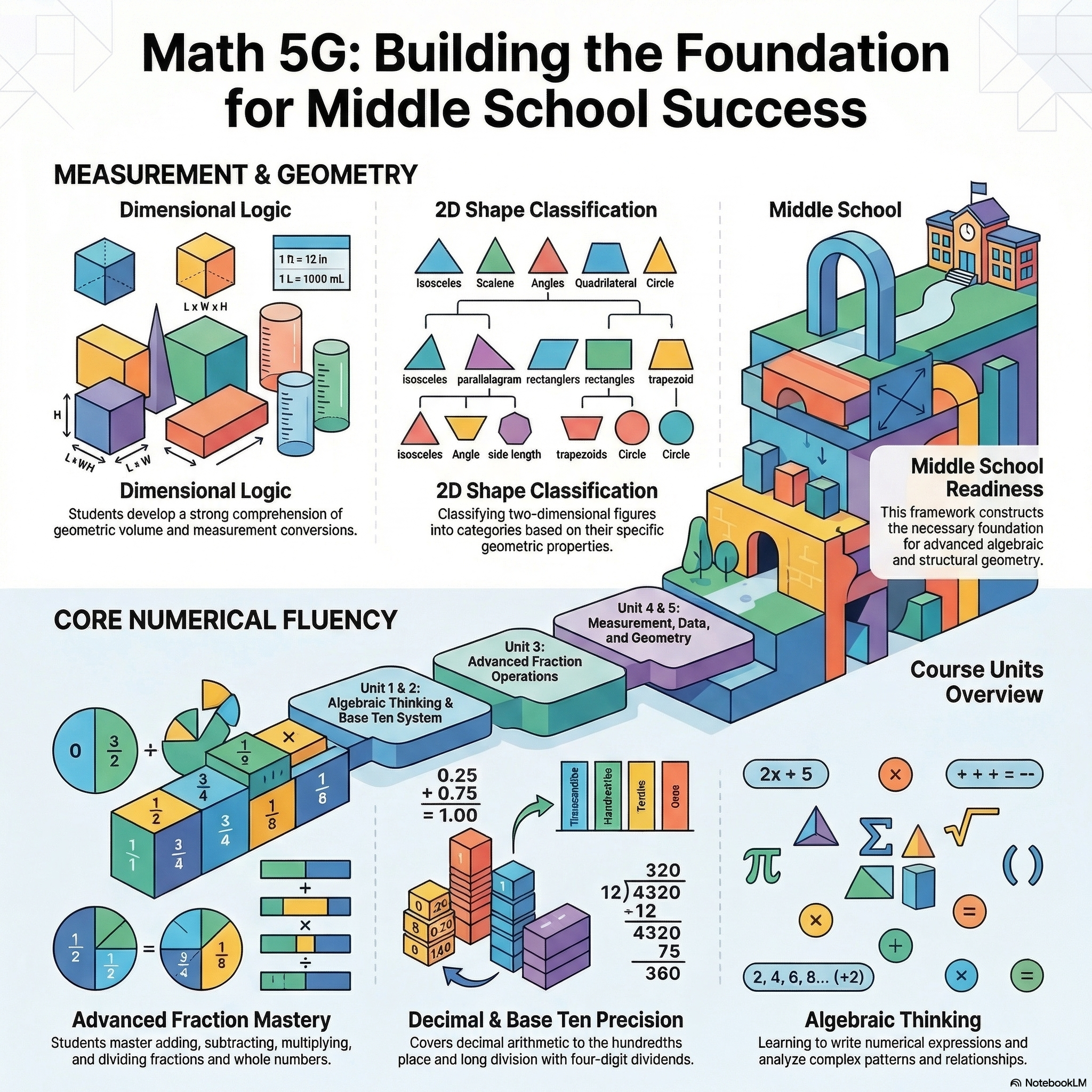5th Grade Math Course Infographic