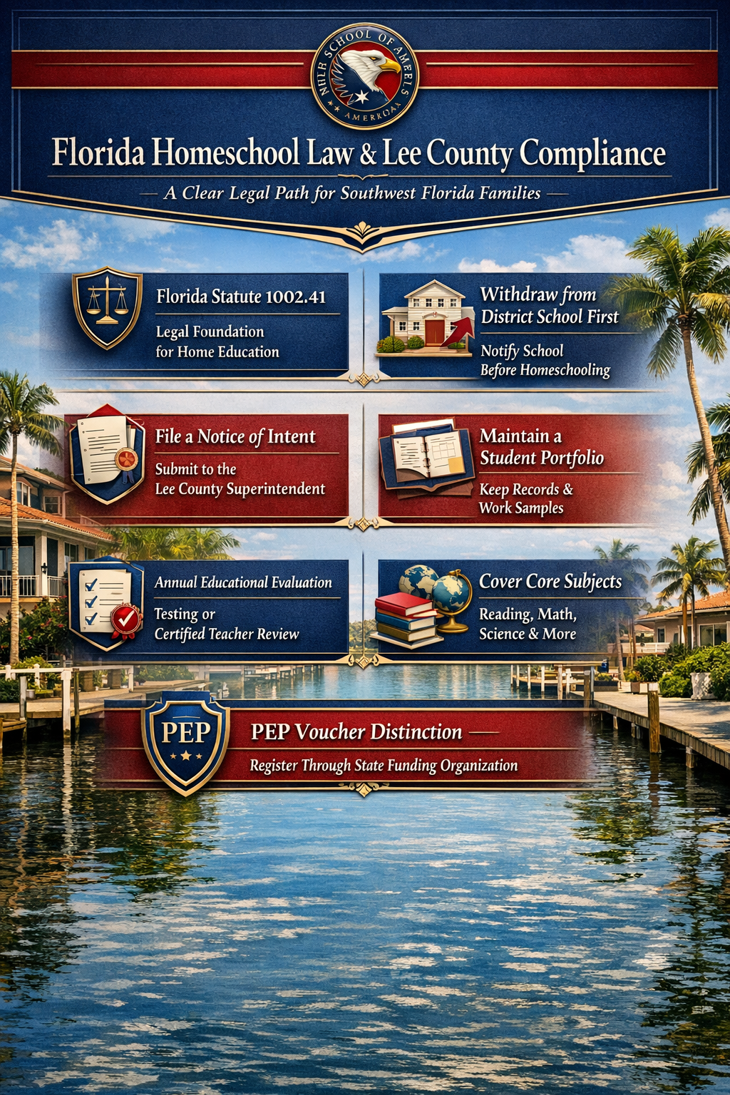 Lee County Florida homeschool compliance checklist for Cape Coral families