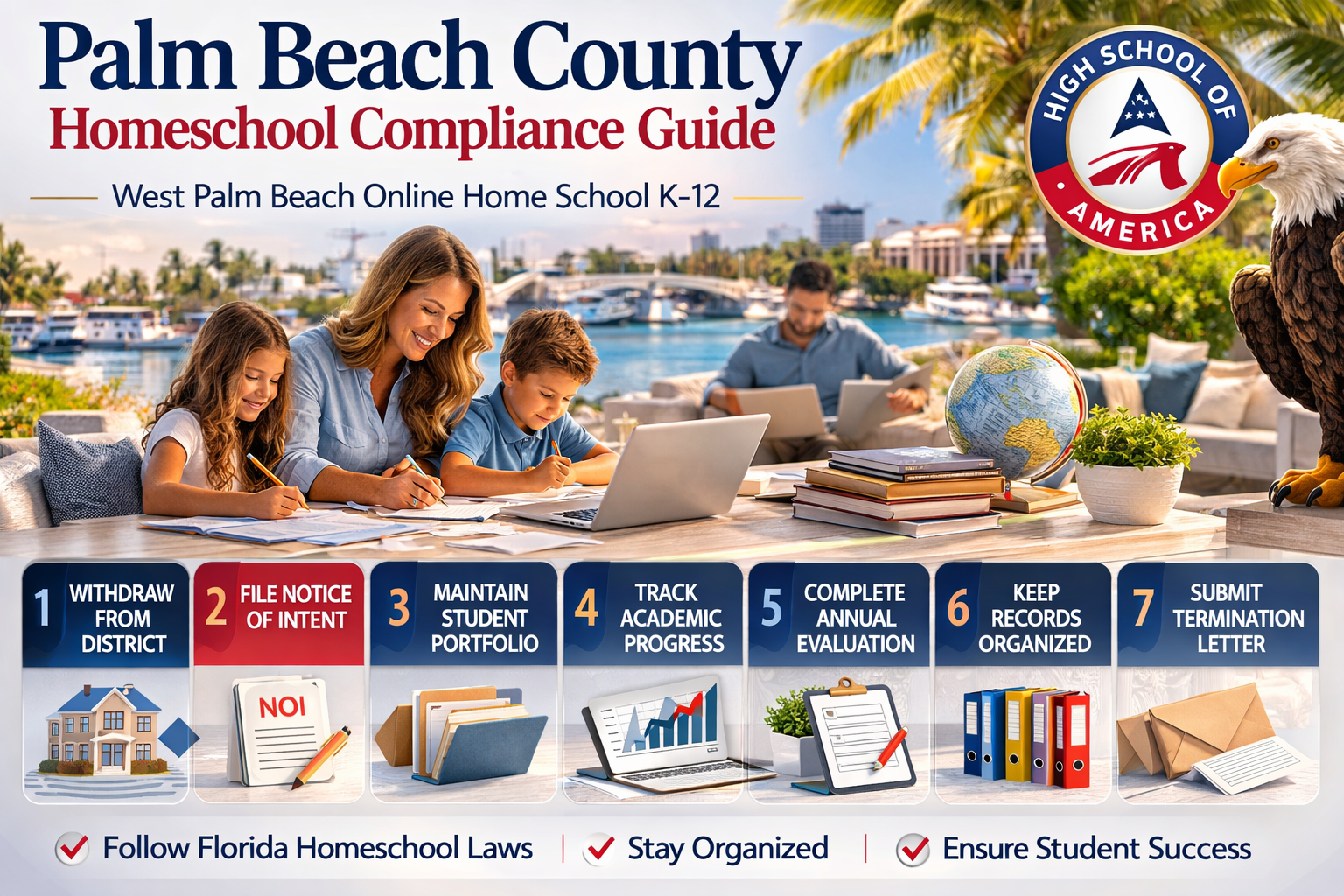 Palm Beach homeschool guide infographic
