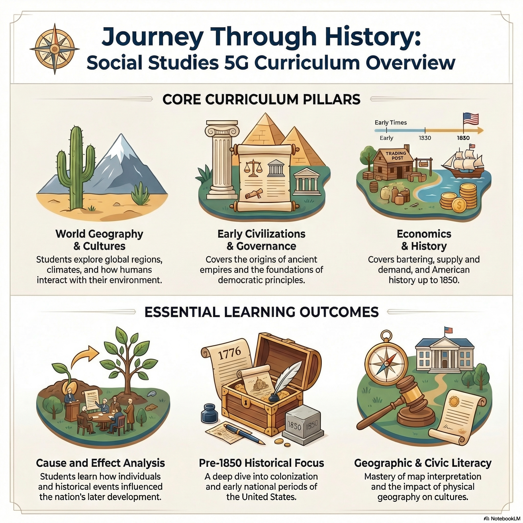 5th Grade Social Studies Course Infographic