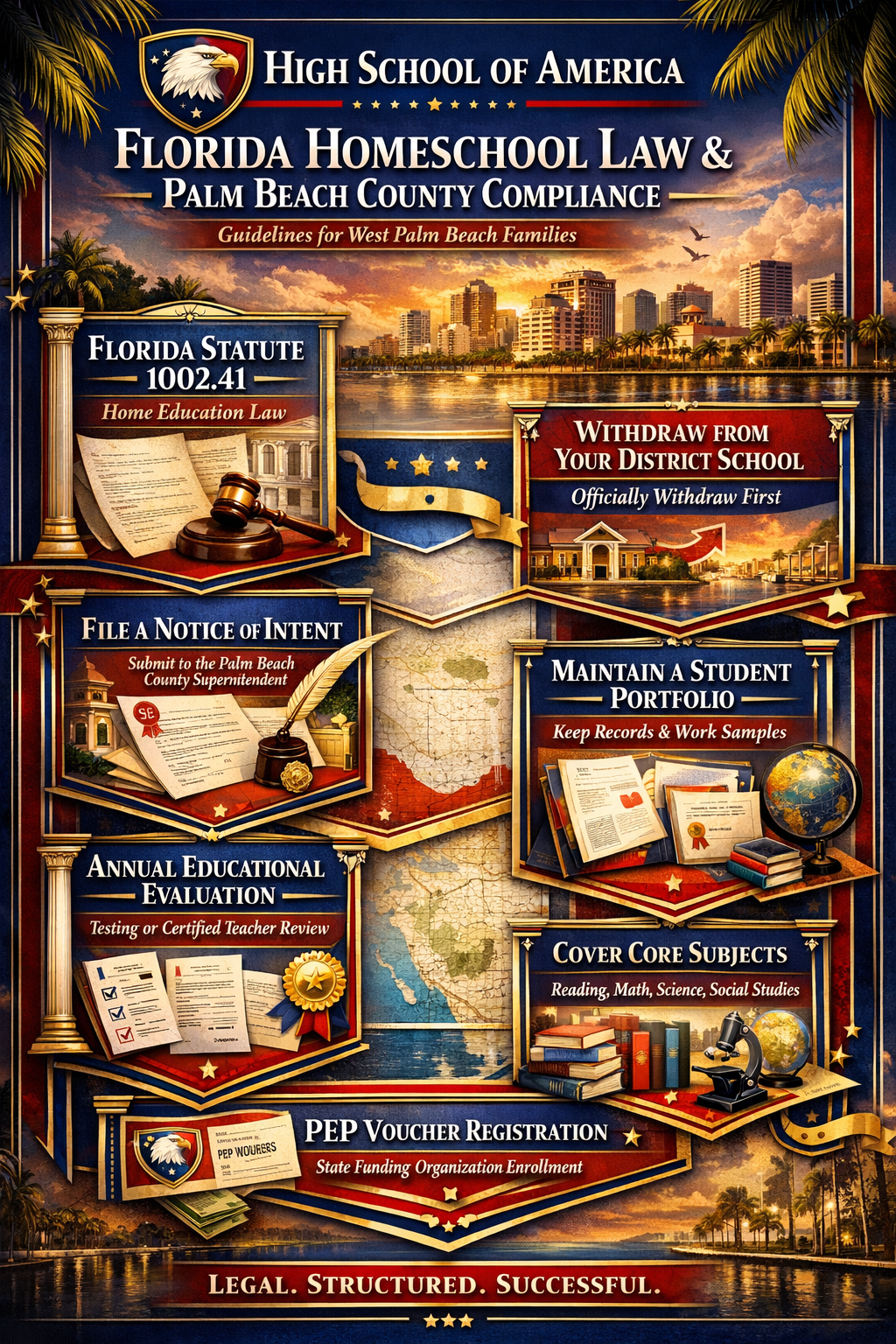 Palm Beach County Florida homeschool compliance checklist for West Palm Beach families