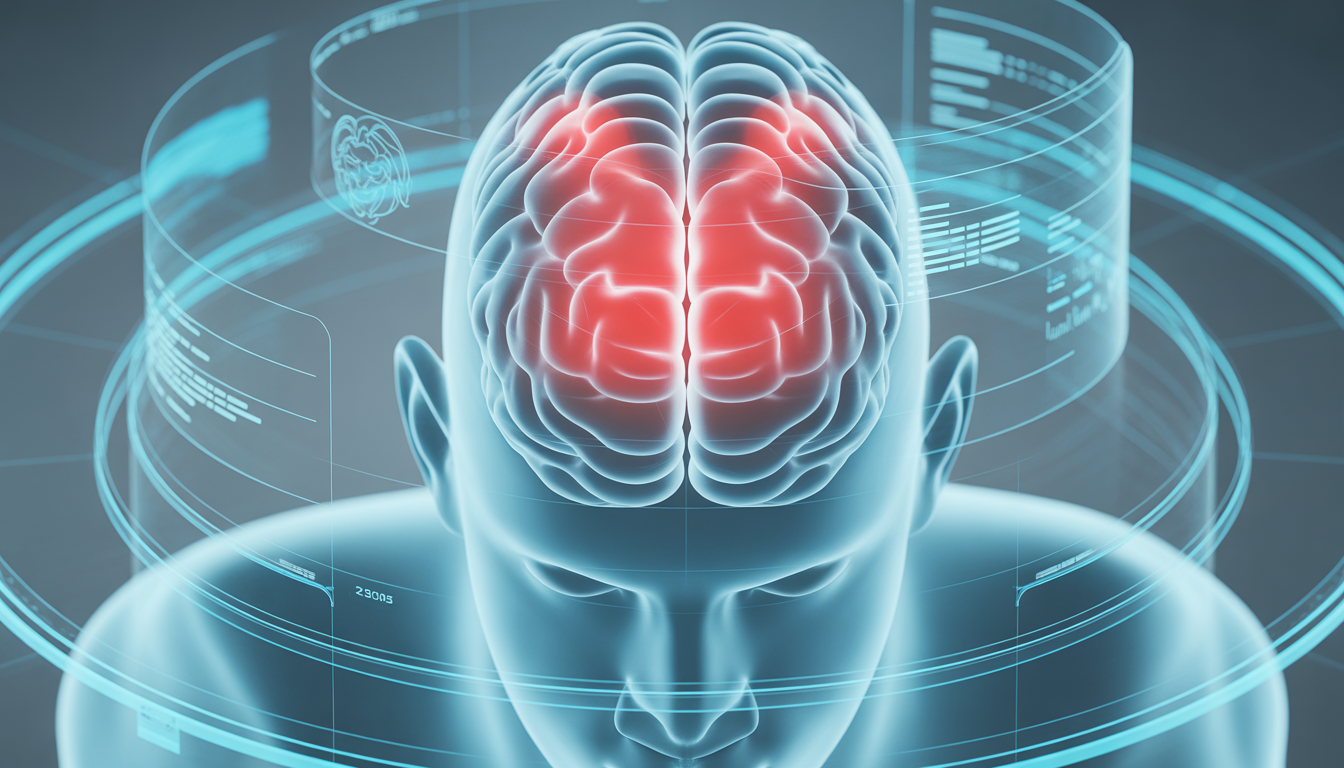 Mapa de calor 3D das zonas de criatividade do cérebro