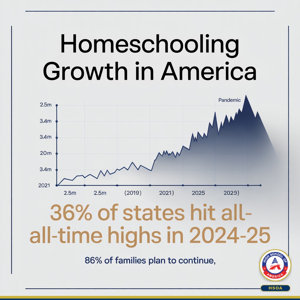 Homeschooling growth in America from 2019 to 2025