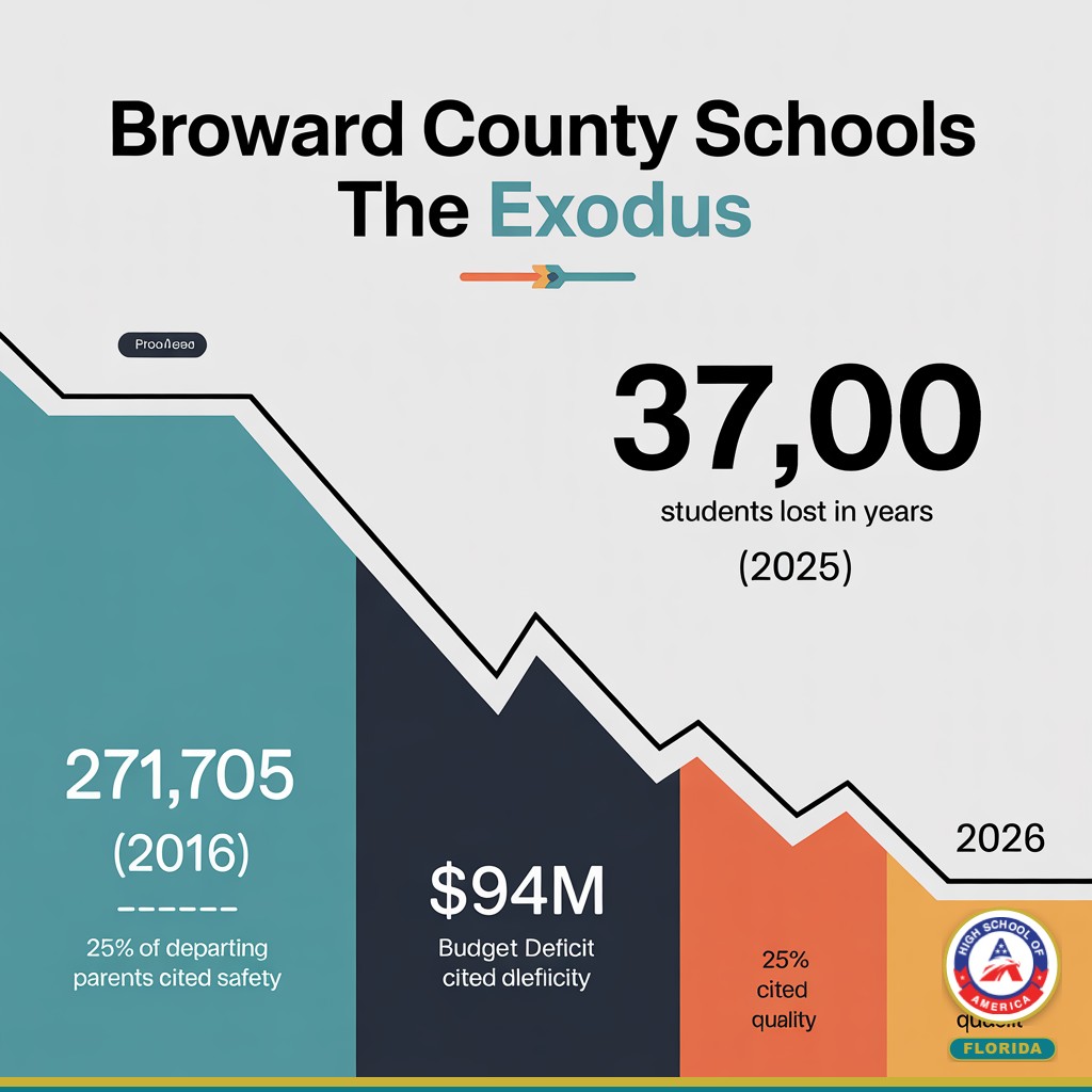 Broward County Schools enrollment decline and school closures data