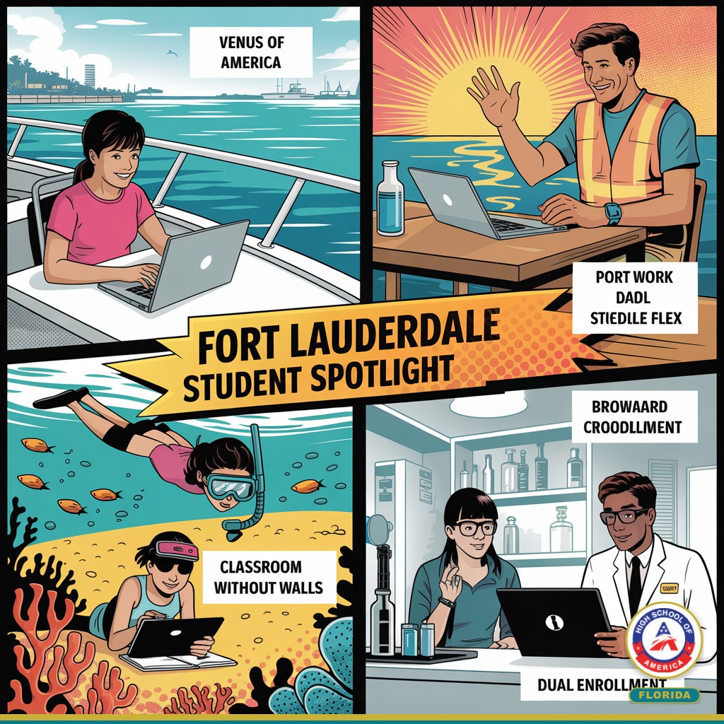 Fort Lauderdale Student Spotlight comic infographic