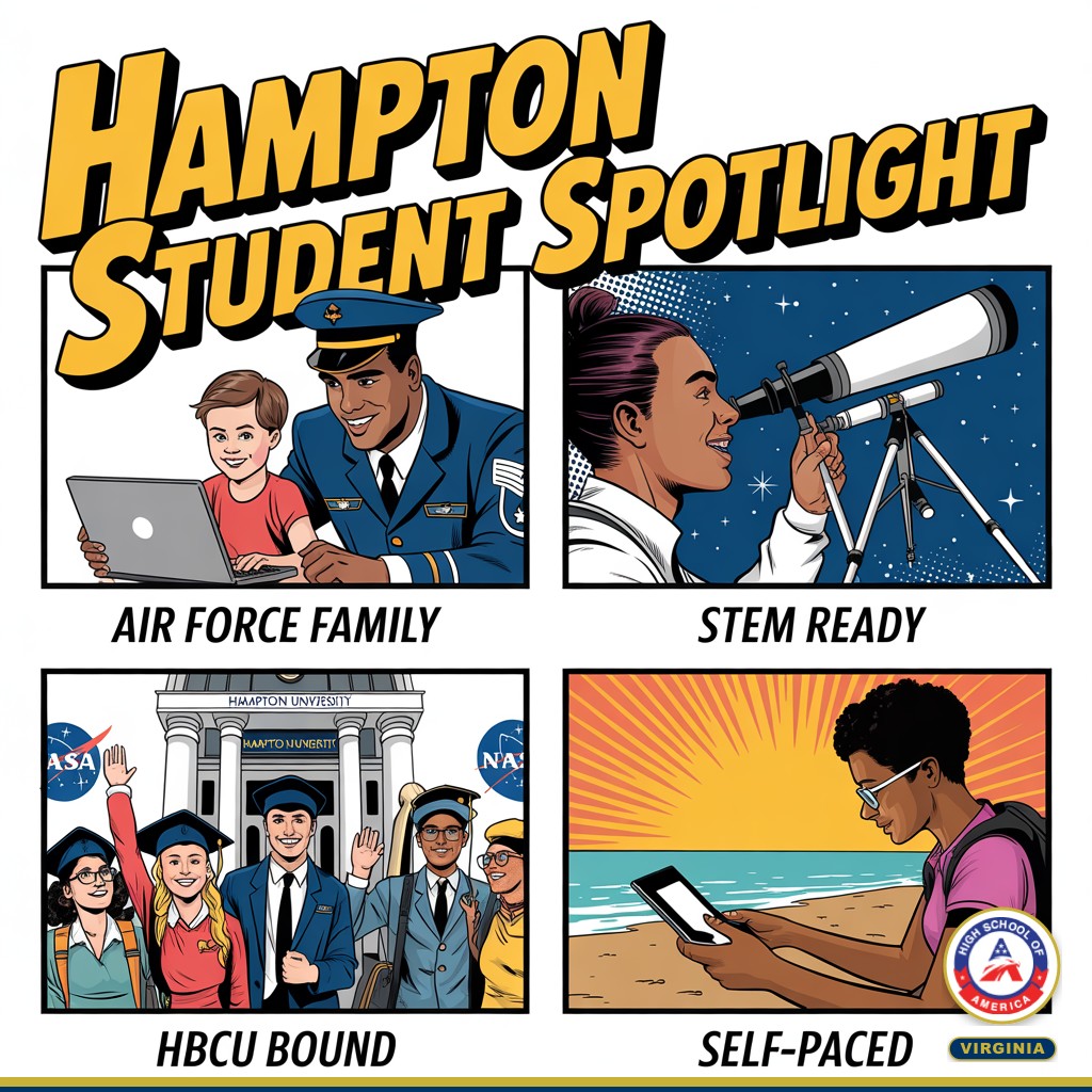 Hampton Student Spotlight comic infographic
