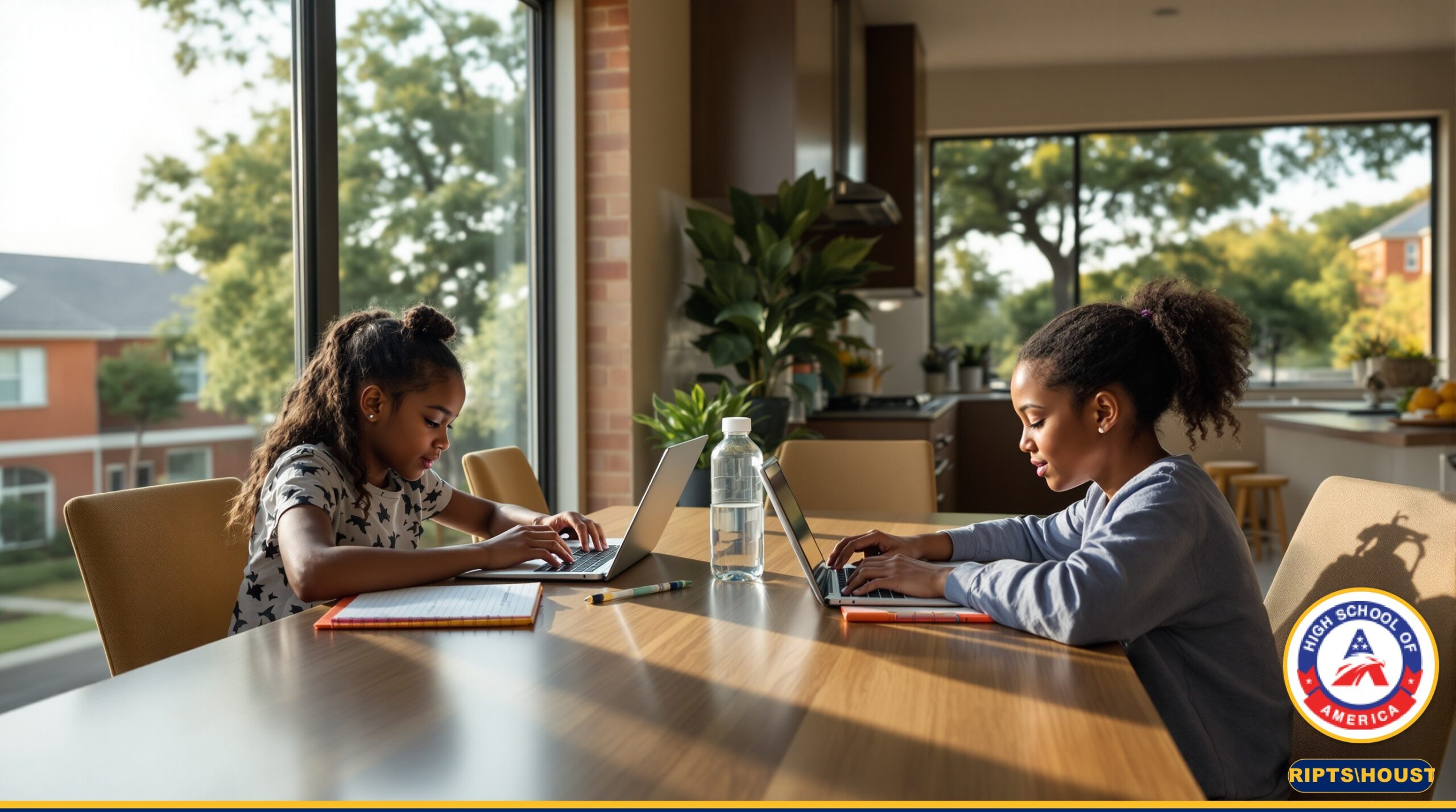 Houston energy industry family using flexible online school