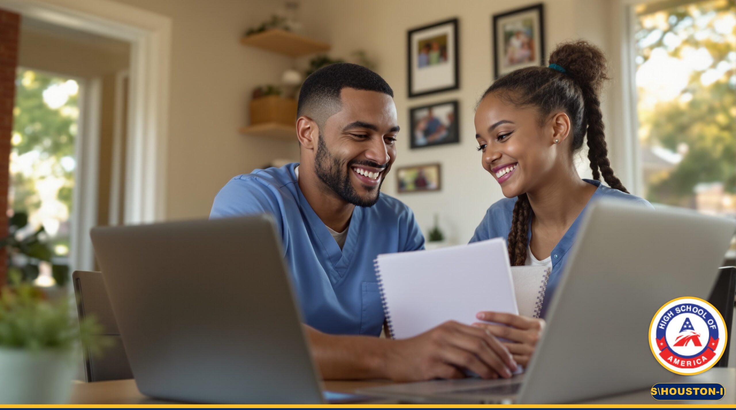 Houston Medical Center family choosing online home school