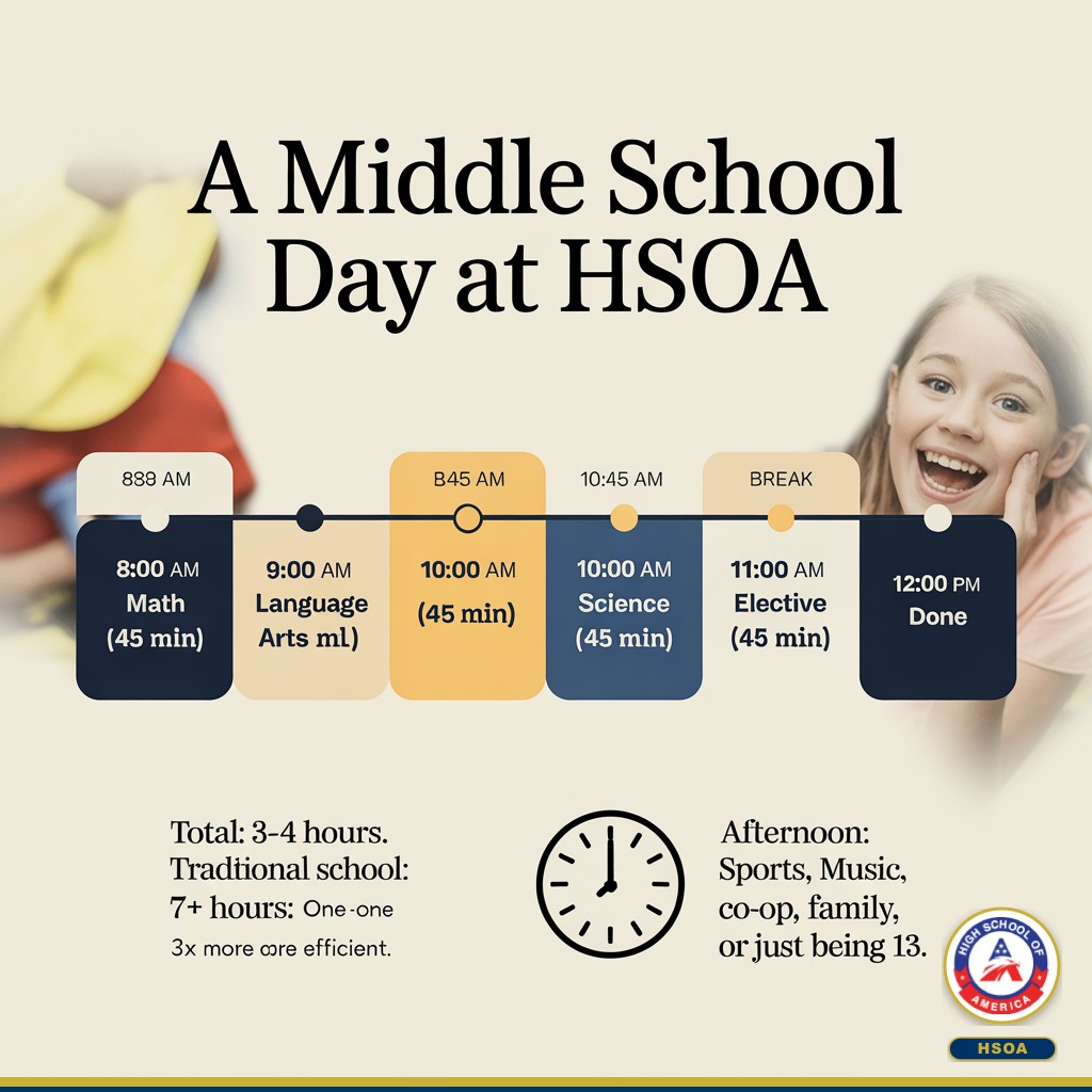 Daily schedule comparison: 3-4 hours online vs 7+ hours traditional