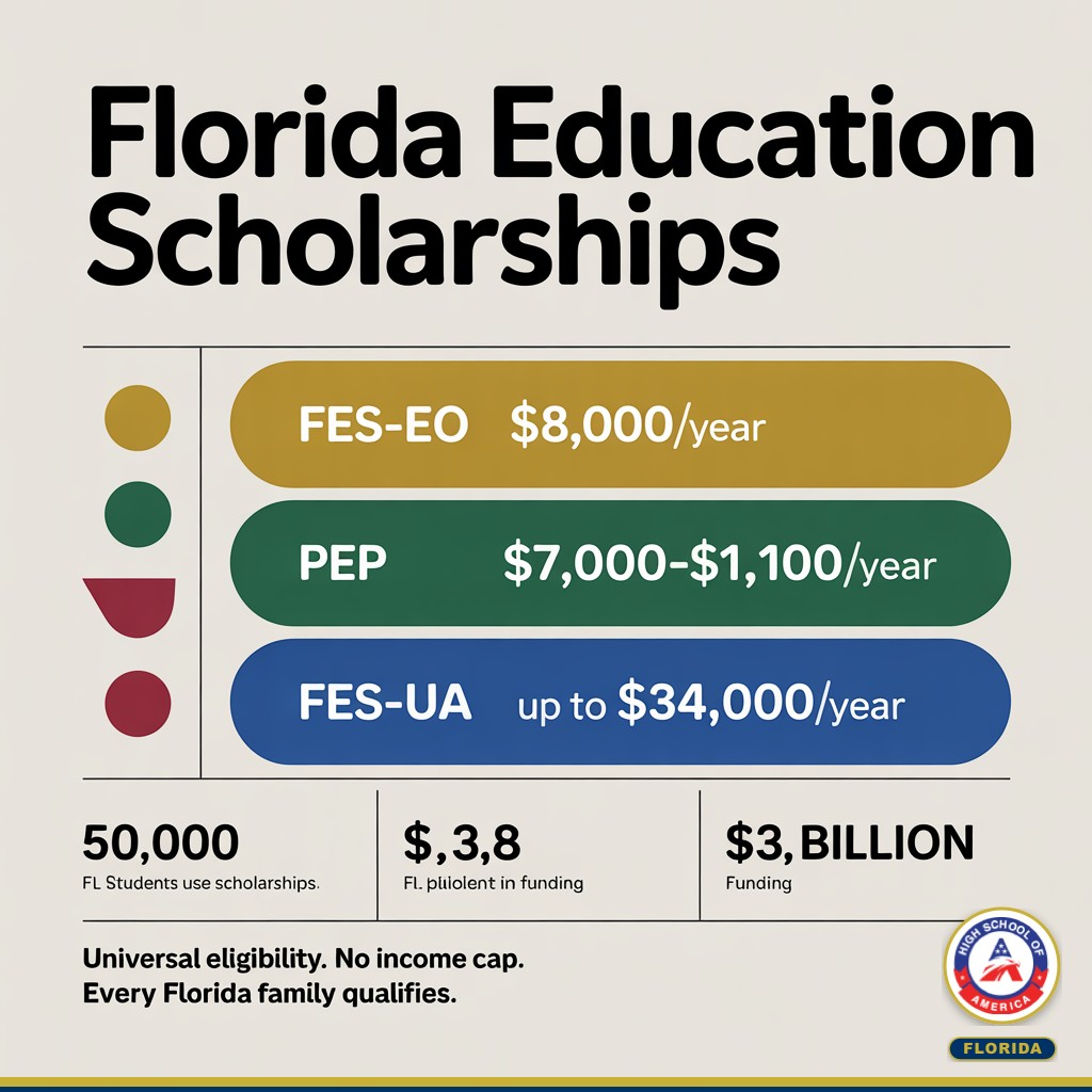 Florida education scholarships - FES, PEP, universal eligibility