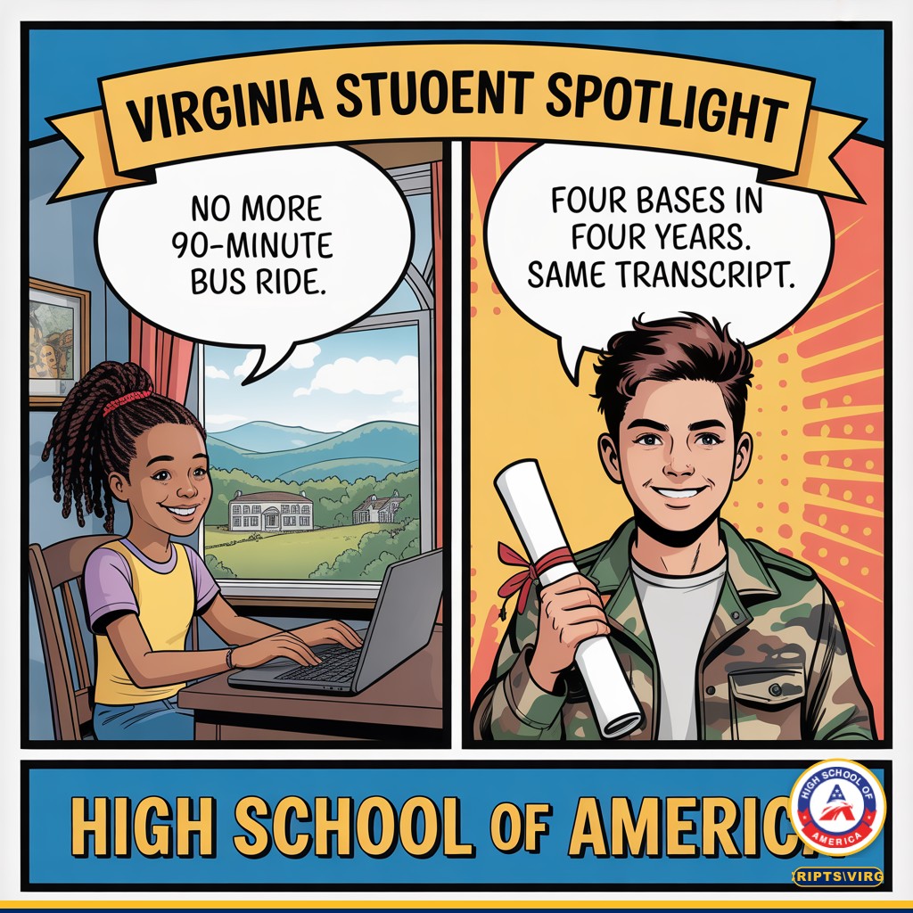 Virginia Student Spotlight comic infographic