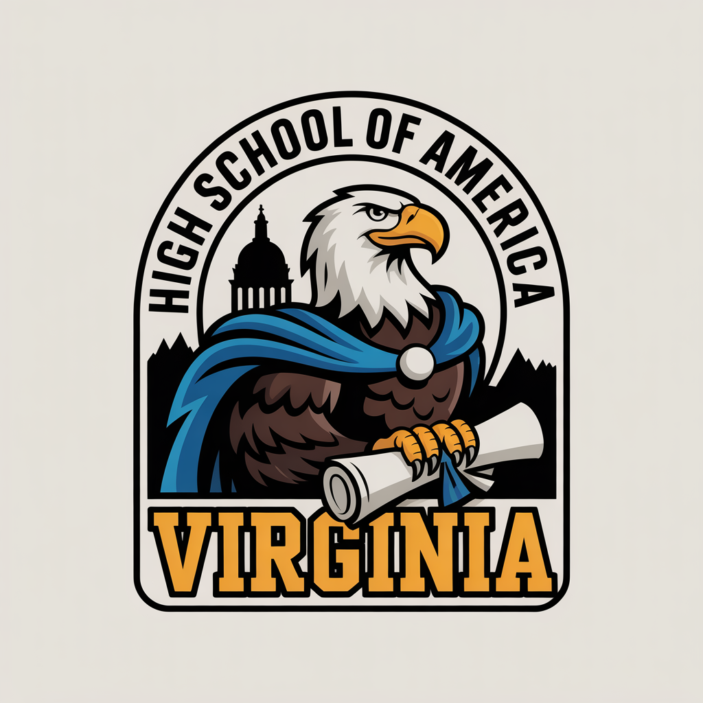 High School of America Virginia eagle mascot