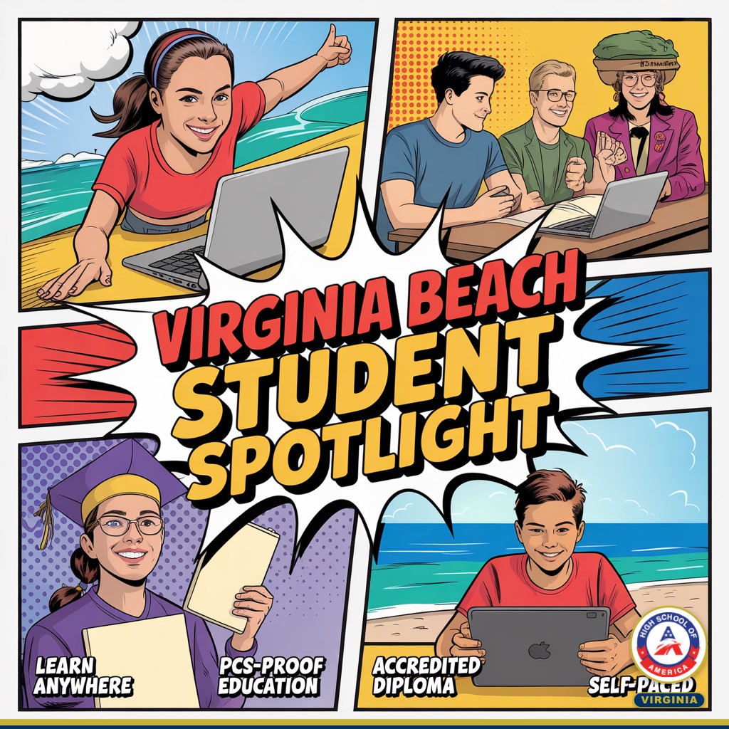 Virginia Beach Student Spotlight comic infographic