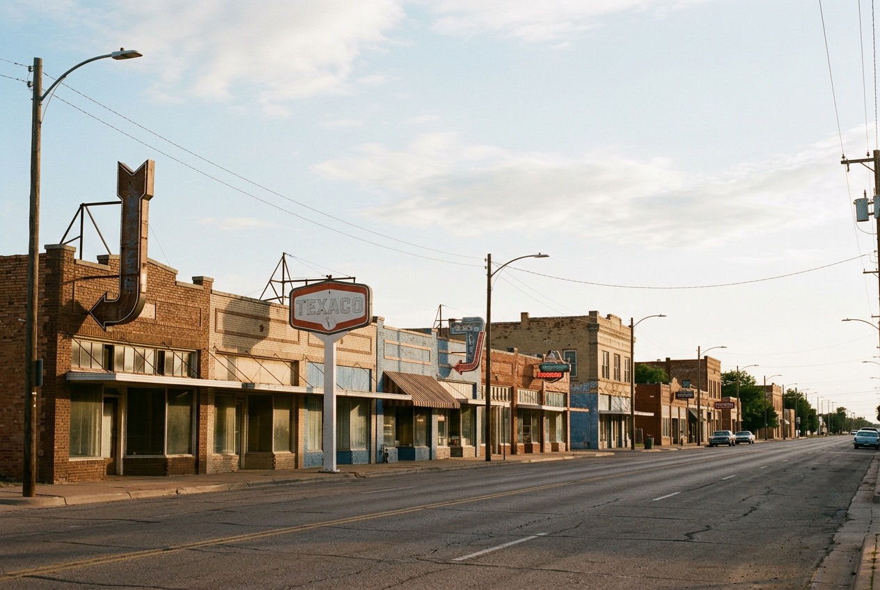 Amarillo K-12 online home school: the historic Route 66 Sixth Street district in Amarillo, Texas
