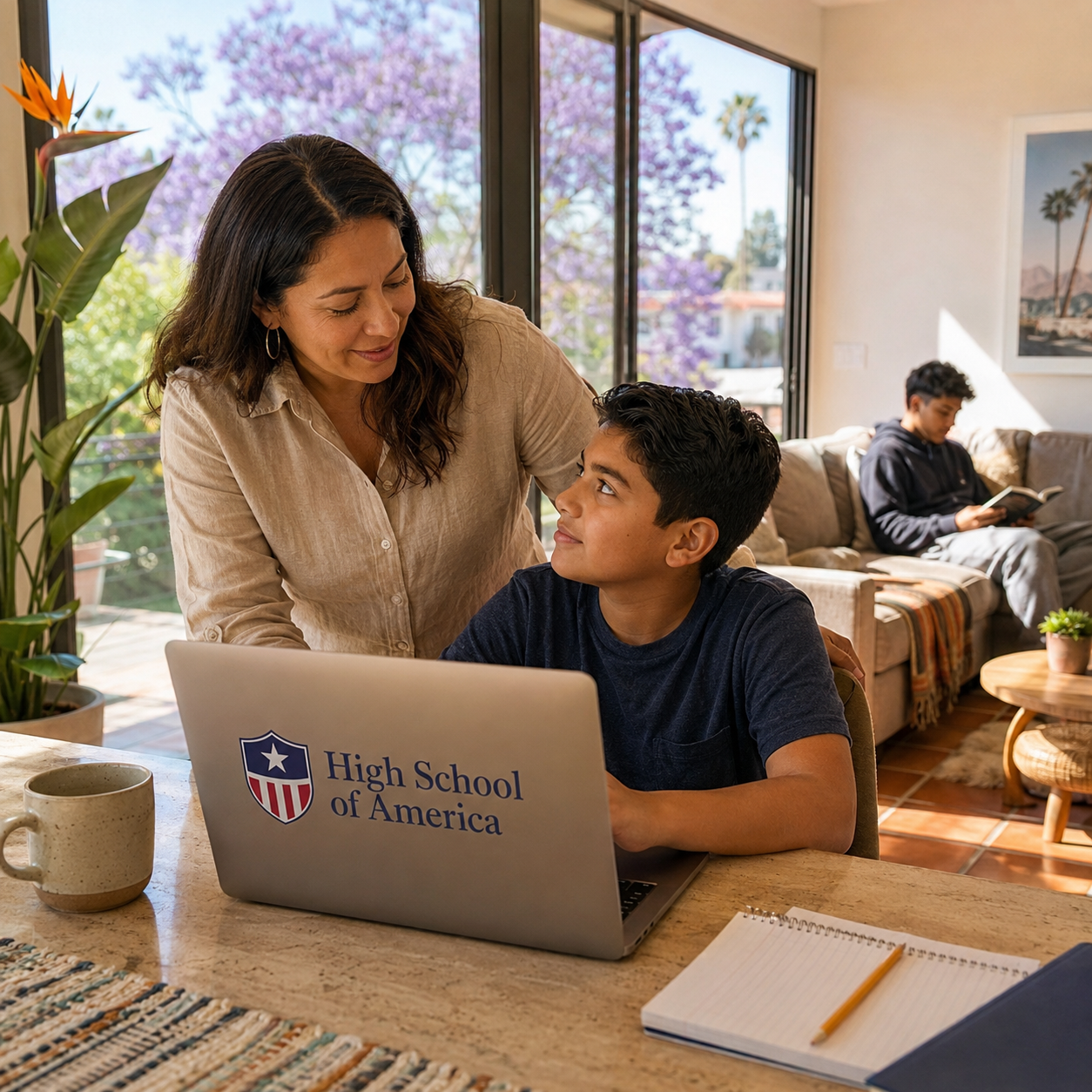 Flexible online home school for Los Angeles families with self-paced K-12 learning at home