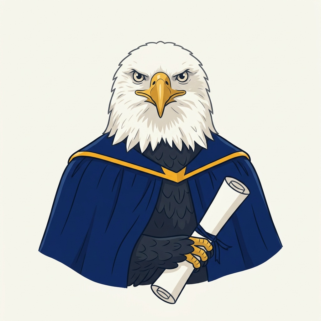 High School of America Eagle 9-12 high school illustration