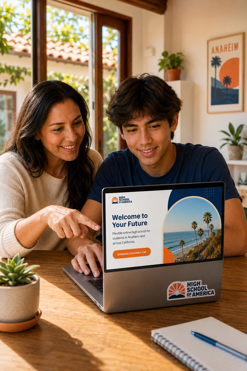How to start online home school in Anaheim with parent guidance and academic counselor support