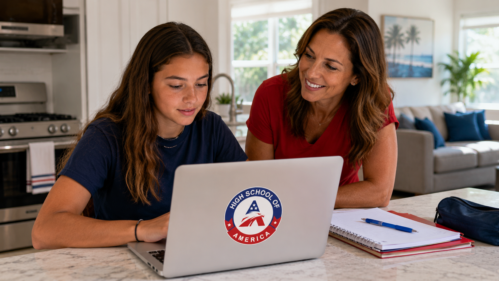 Town 'n' Country K-12 online home school student studying at home in west Tampa