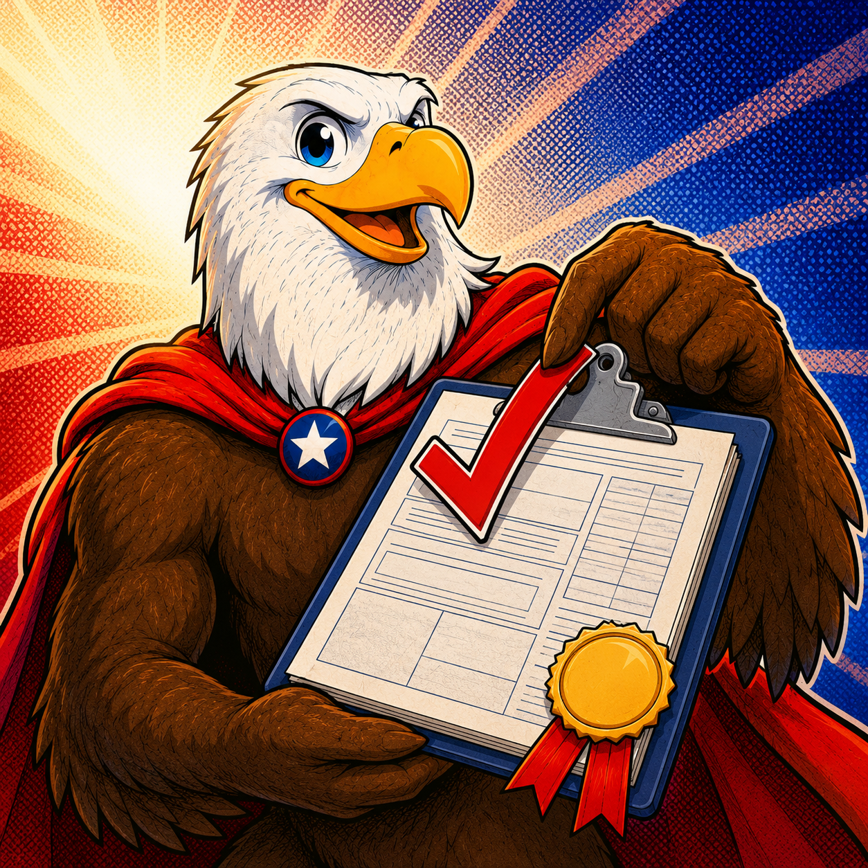High School of America eagle reviewing a transcript to build a graduation plan